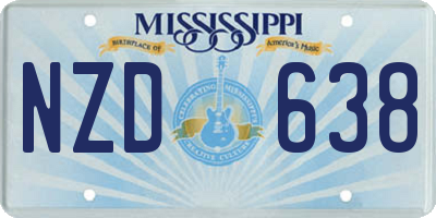 MS license plate NZD638