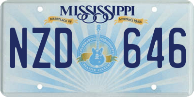 MS license plate NZD646