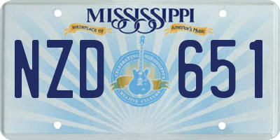 MS license plate NZD651