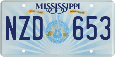 MS license plate NZD653