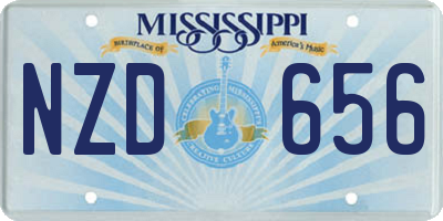 MS license plate NZD656
