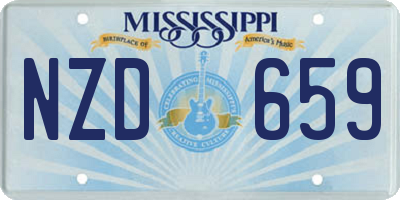 MS license plate NZD659