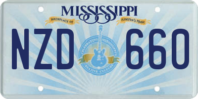 MS license plate NZD660