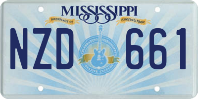 MS license plate NZD661