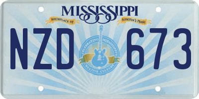 MS license plate NZD673