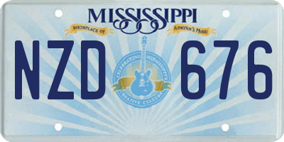 MS license plate NZD676