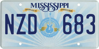 MS license plate NZD683