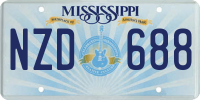 MS license plate NZD688