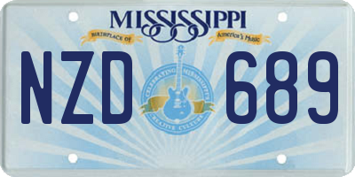 MS license plate NZD689