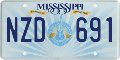 MS license plate NZD691