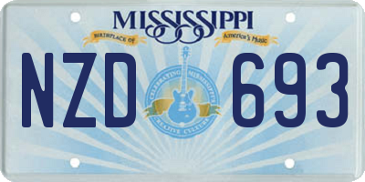 MS license plate NZD693