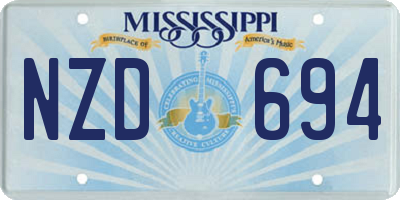 MS license plate NZD694