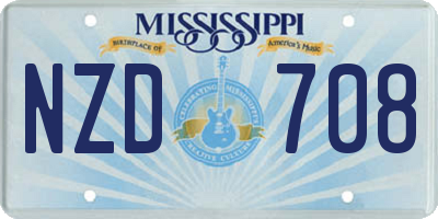 MS license plate NZD708