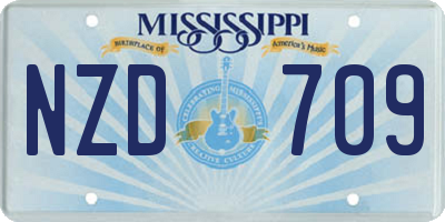 MS license plate NZD709