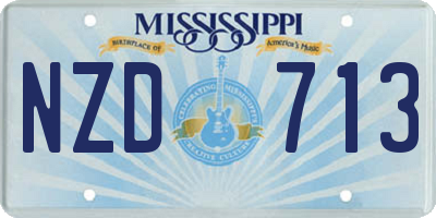 MS license plate NZD713