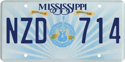 MS license plate NZD714
