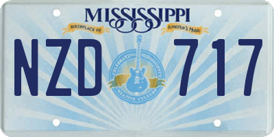 MS license plate NZD717