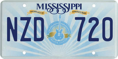 MS license plate NZD720