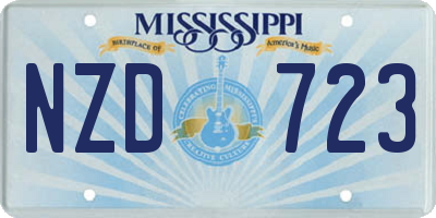 MS license plate NZD723
