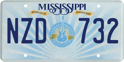 MS license plate NZD732