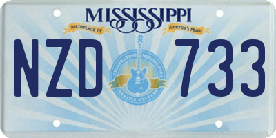 MS license plate NZD733