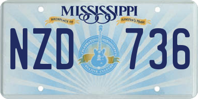 MS license plate NZD736