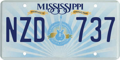 MS license plate NZD737