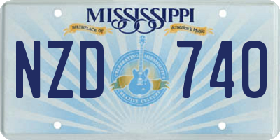 MS license plate NZD740