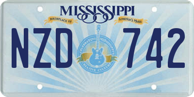 MS license plate NZD742