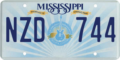 MS license plate NZD744
