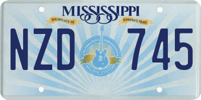 MS license plate NZD745