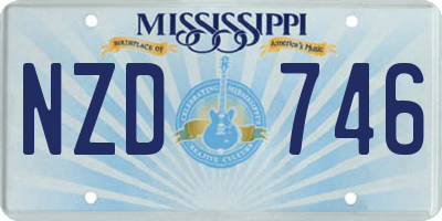 MS license plate NZD746