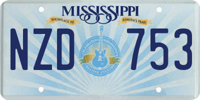MS license plate NZD753