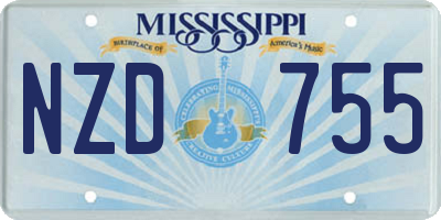 MS license plate NZD755
