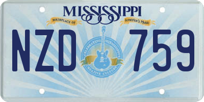 MS license plate NZD759
