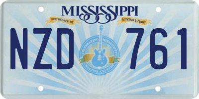 MS license plate NZD761
