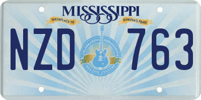 MS license plate NZD763