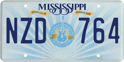 MS license plate NZD764