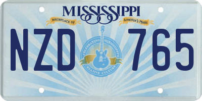 MS license plate NZD765