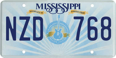 MS license plate NZD768