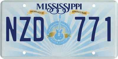 MS license plate NZD771