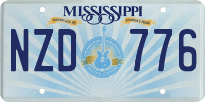MS license plate NZD776