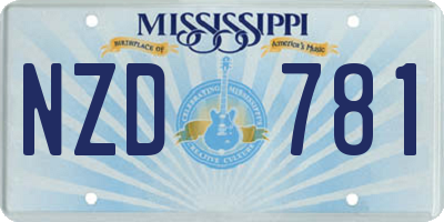 MS license plate NZD781