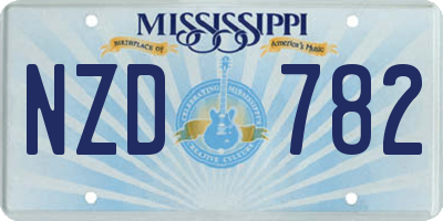 MS license plate NZD782