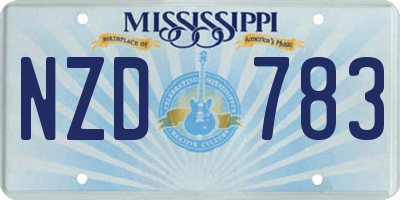 MS license plate NZD783