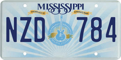 MS license plate NZD784
