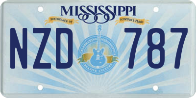 MS license plate NZD787