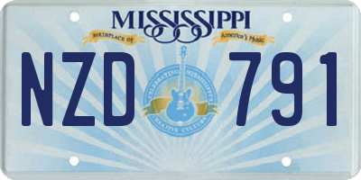 MS license plate NZD791