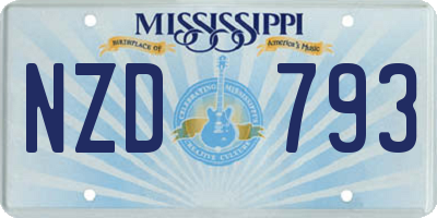 MS license plate NZD793