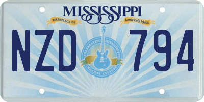MS license plate NZD794